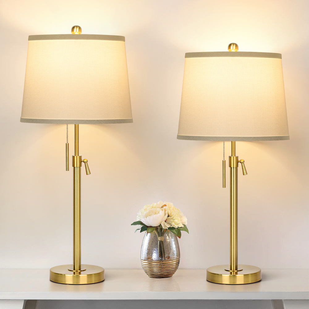 Metal Base Liftable Table Lamp-30in-2Pack