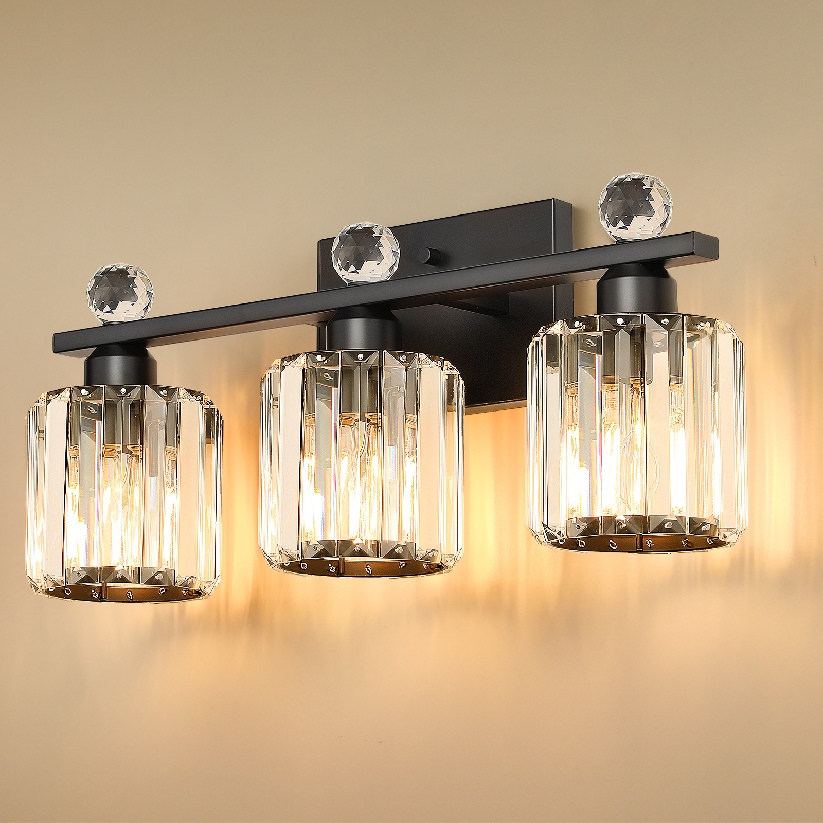 Crystal bathroom wall light 3 heads
