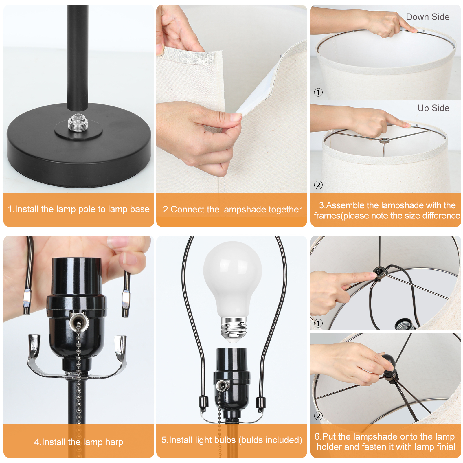 Metal Base Liftable Table Lamp-30in-2Pack