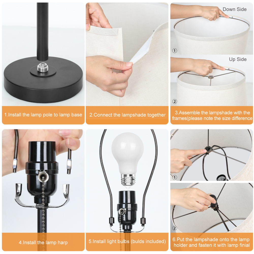 Metal Base Liftable Table Lamp-30in-2Pack