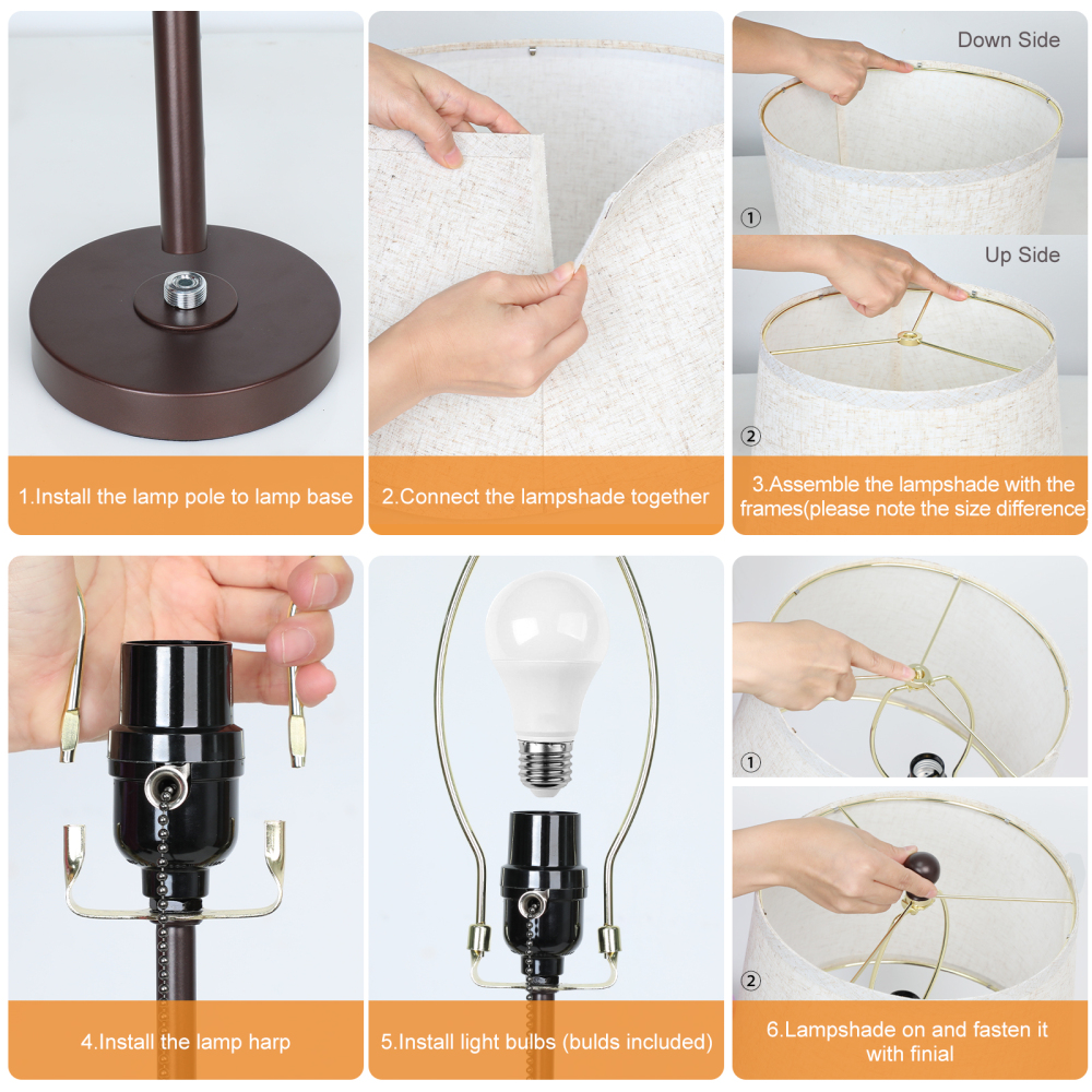 Metal Base Liftable Table Lamp-30in-2Pack
