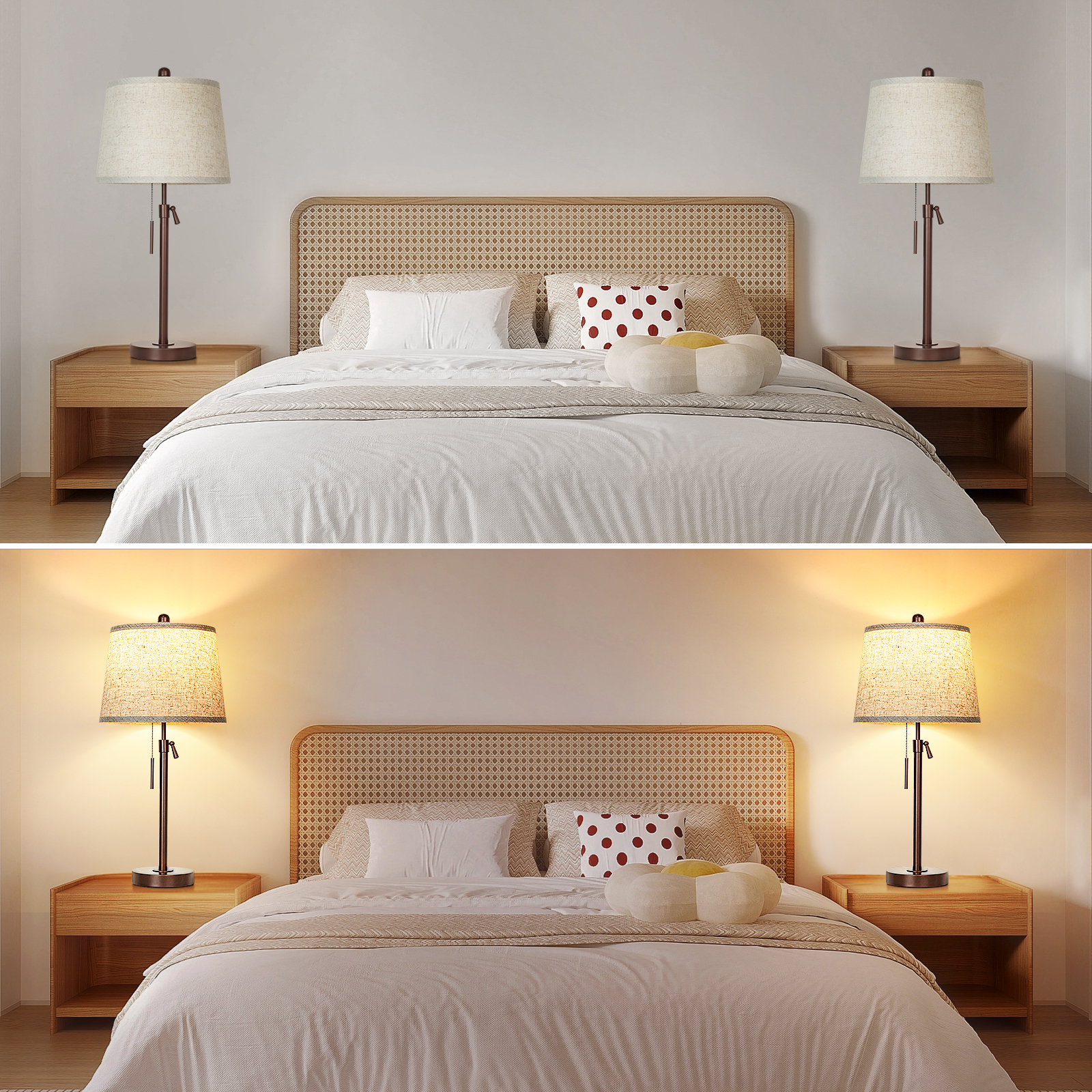 Metal Base Liftable Table Lamp-30in-2Pack