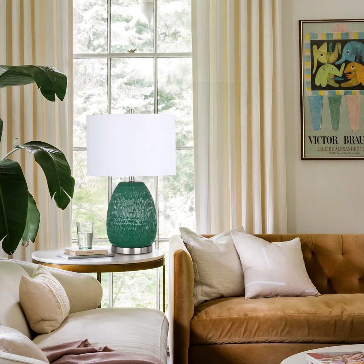 Large ceramic table lamp
