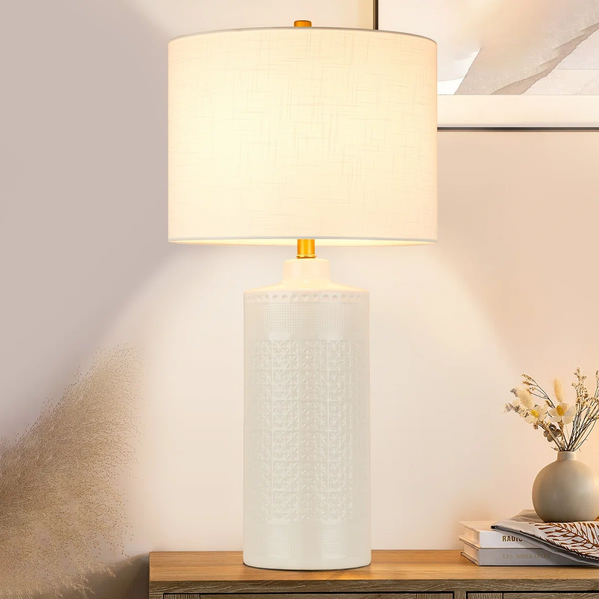 Large ceramic table lamp