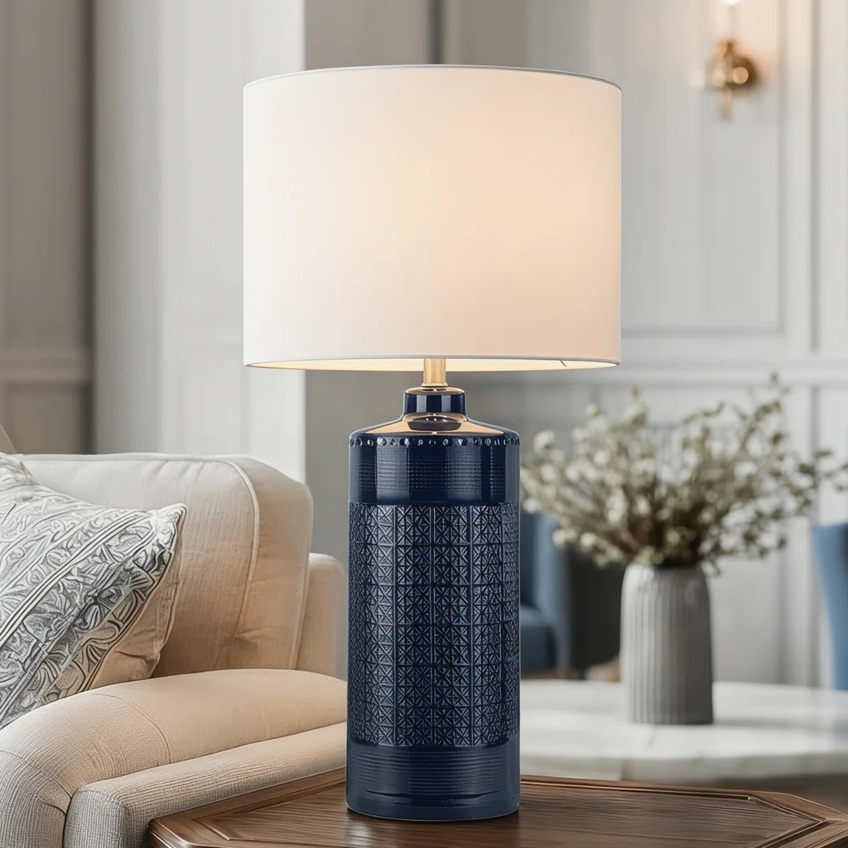 Large ceramic table lamp