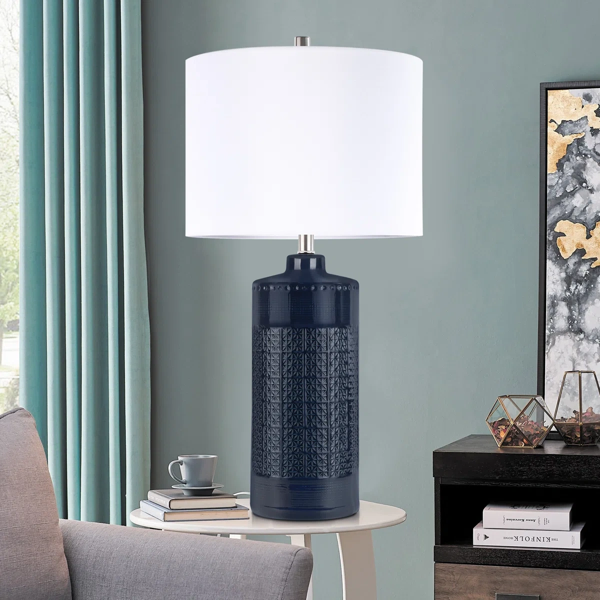 Large ceramic table lamp