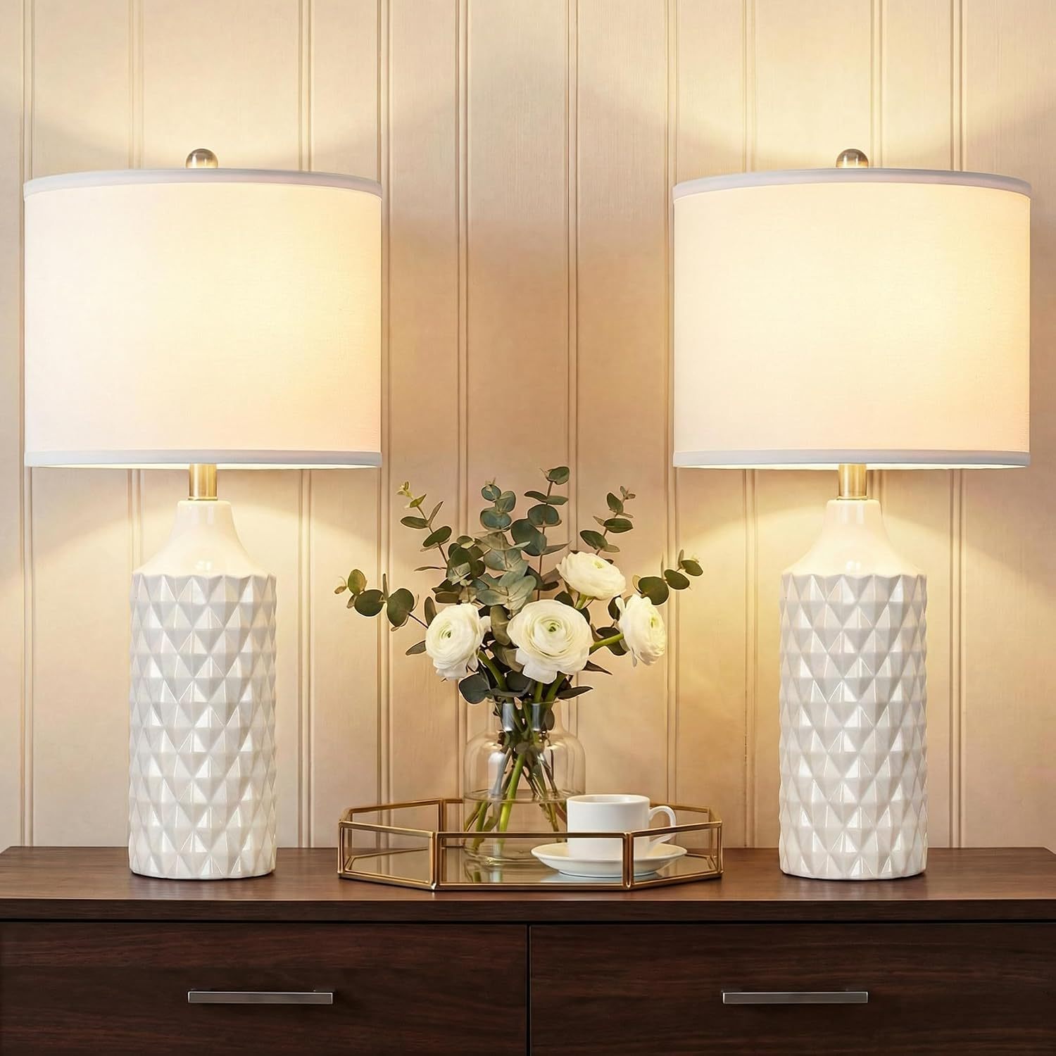 Ceramic Table Lamp 2Pack