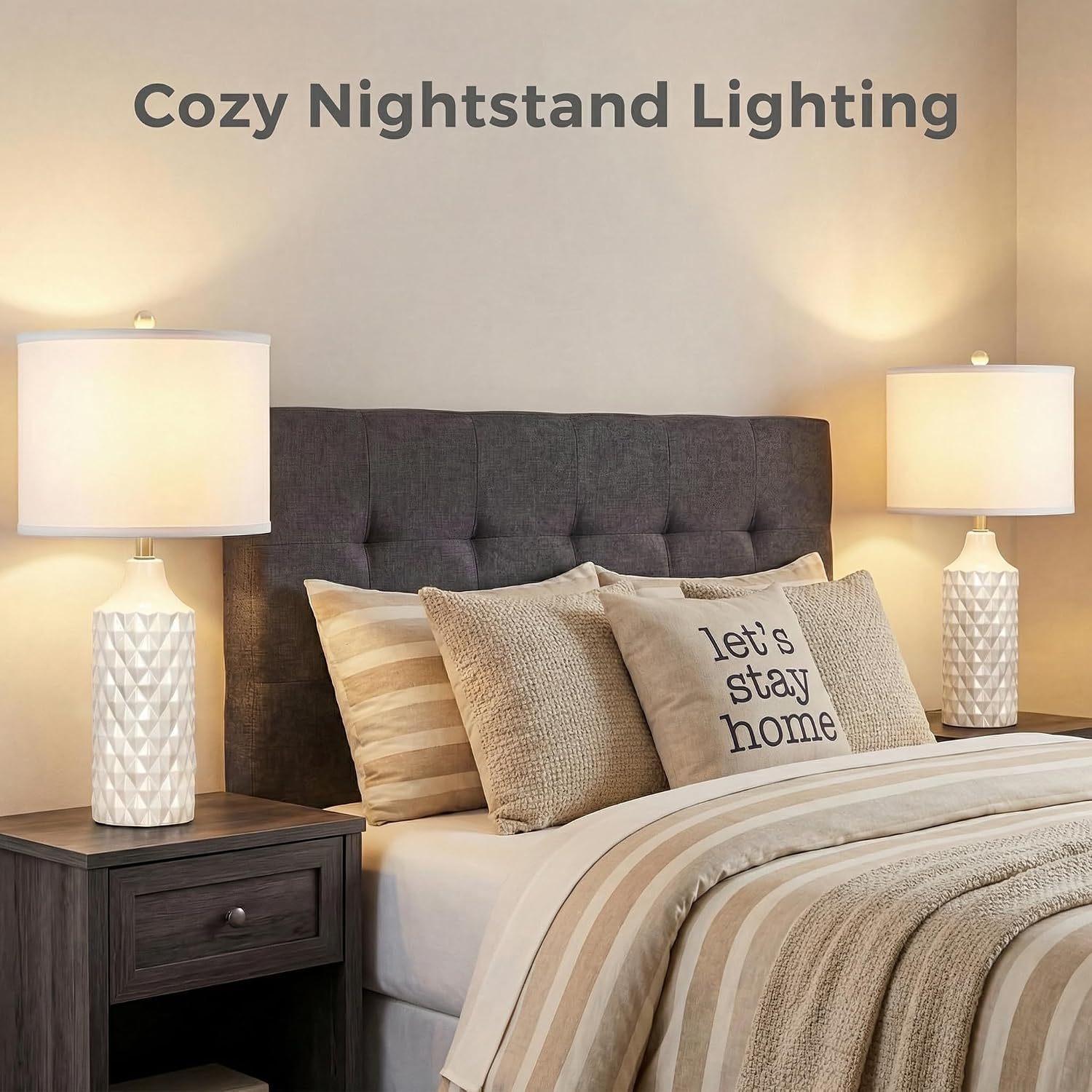 Ceramic Table Lamp 2Pack
