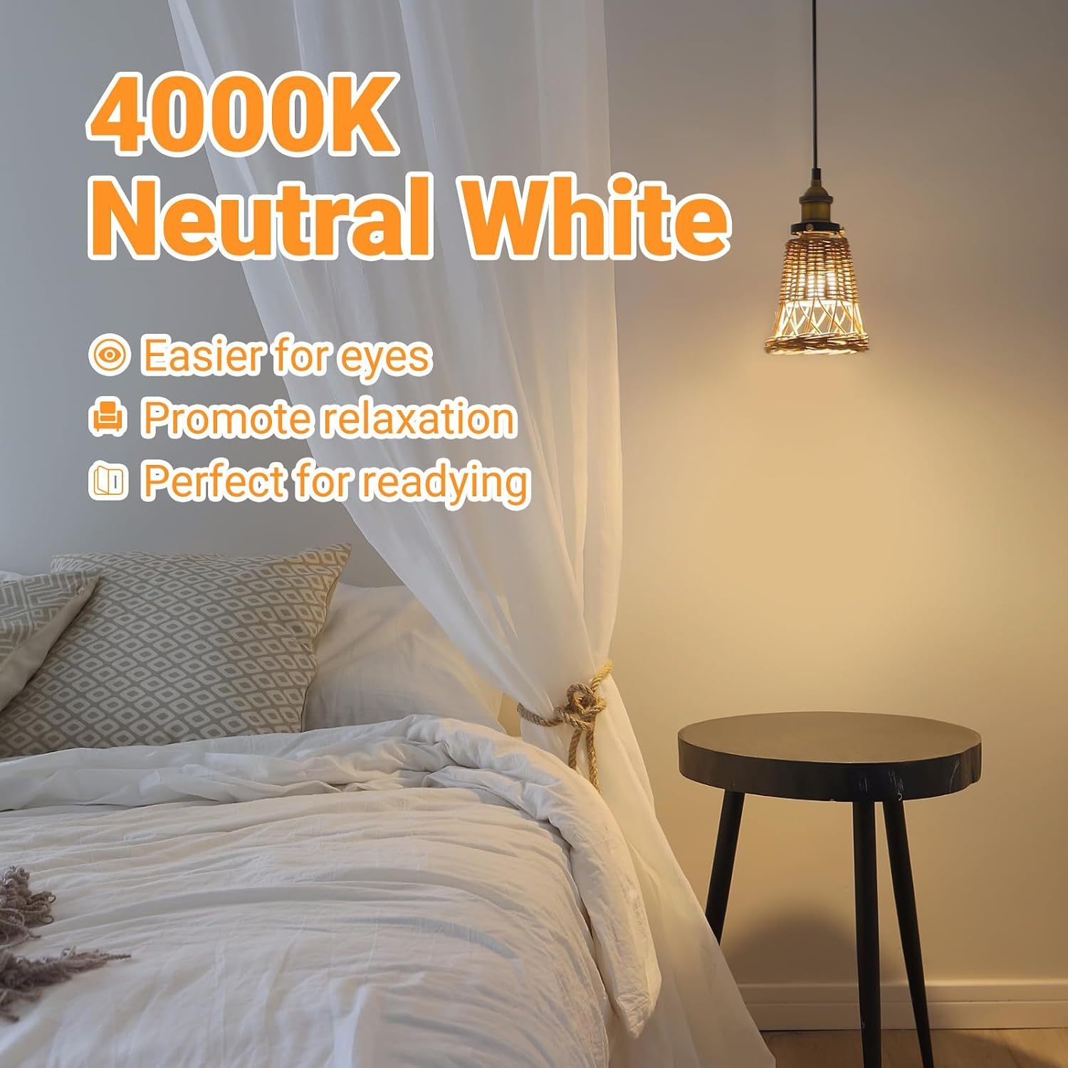 A19 E26 Base Dimmable Edison LED Bulb, Vintage Clear Glass LED Filament Bulb for Home, Wall Sconce, Chandelier, 6 Pack