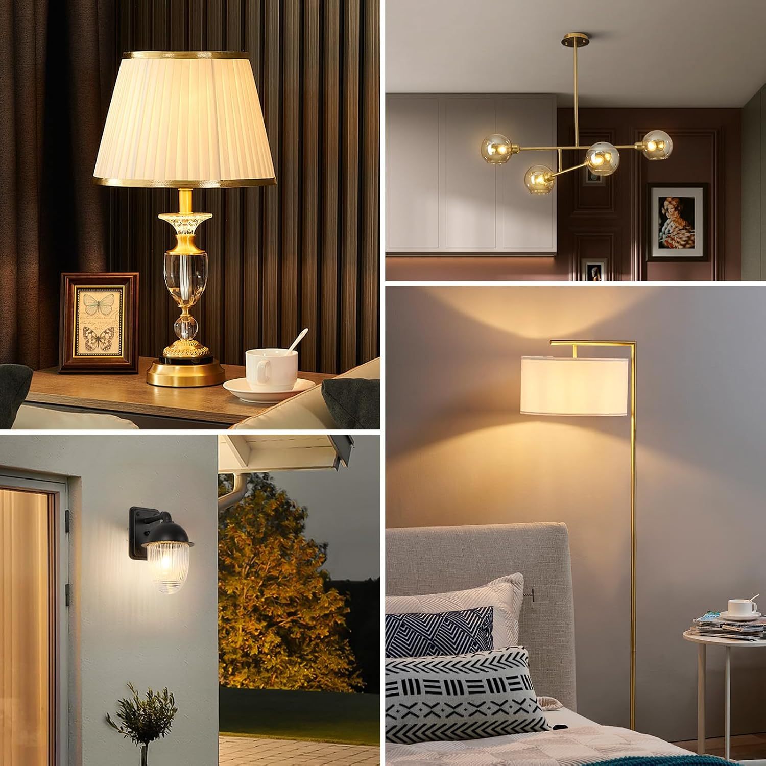 A19 E26 Base Dimmable Edison LED Bulb, Vintage Clear Glass LED Filament Bulb for Home, Wall Sconce, Chandelier, 6 Pack