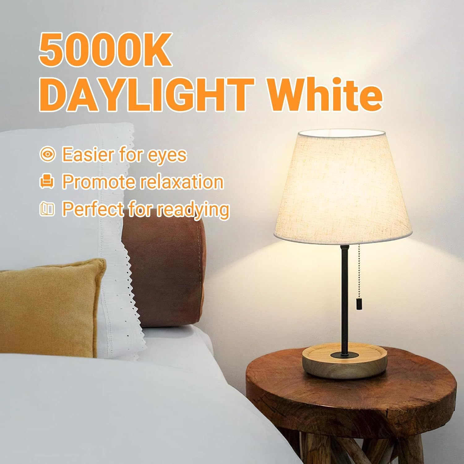 A19 E26 Base Dimmable Edison LED Bulb, Vintage Clear Glass LED Filament Bulb for Home, Wall Sconce, Chandelier, 6 Pack