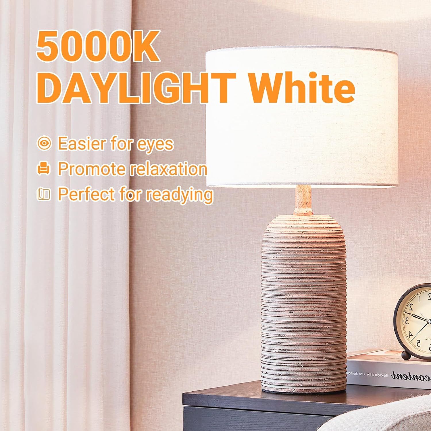 A19 E26 Base Dimmable Edison LED Bulb, Vintage Clear Glass LED Filament Bulb for Home, Wall Sconce, Chandelier, 6 Pack