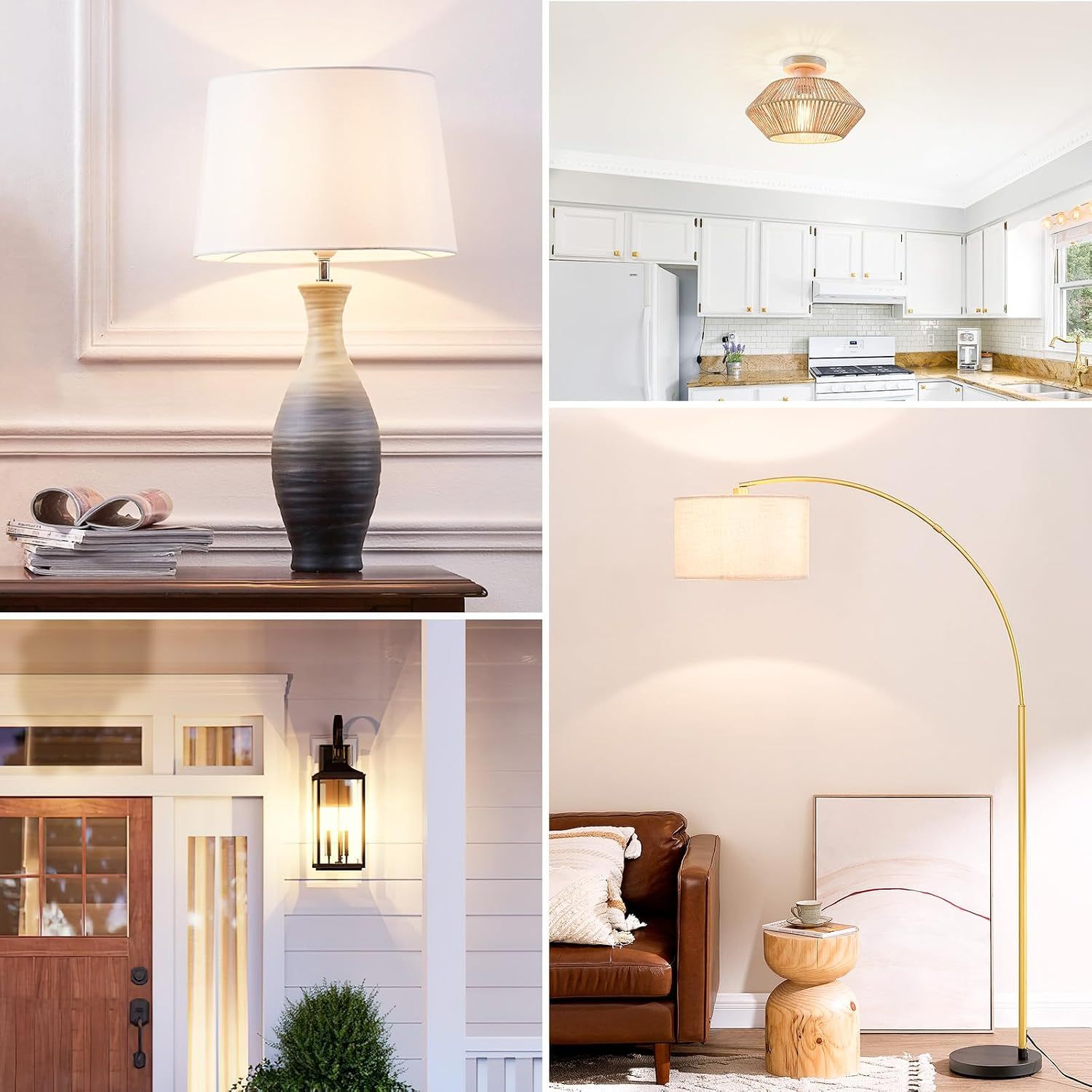 A19 E26 Base Dimmable Edison LED Bulb, Vintage Clear Glass LED Filament Bulb for Home, Wall Sconce, Chandelier, 6 Pack