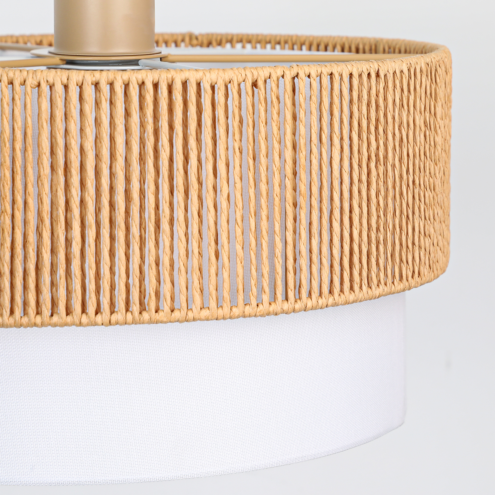 Rattan lampshade & cloth lampshade hanging lamp