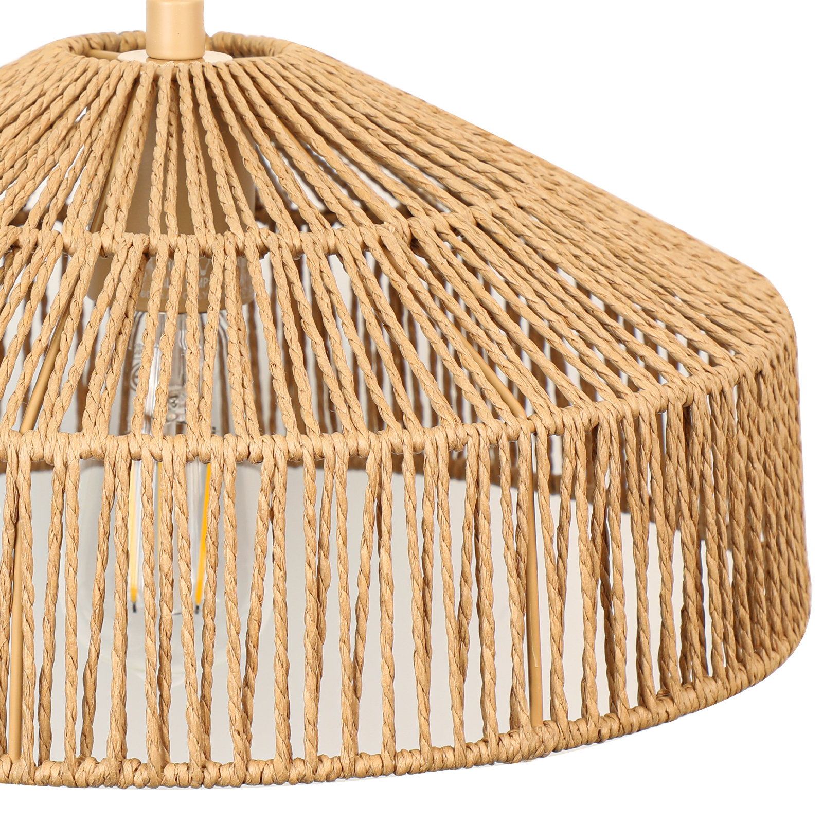 Rattan lampshade hanging lamp