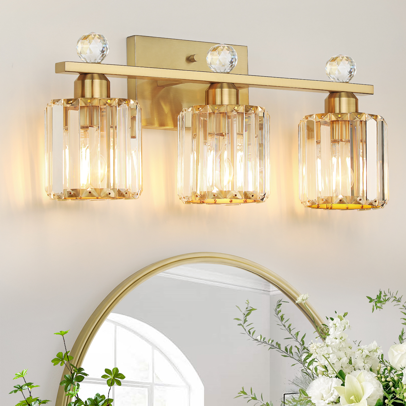 Crystal Bathroom Wall Lamp Single Head