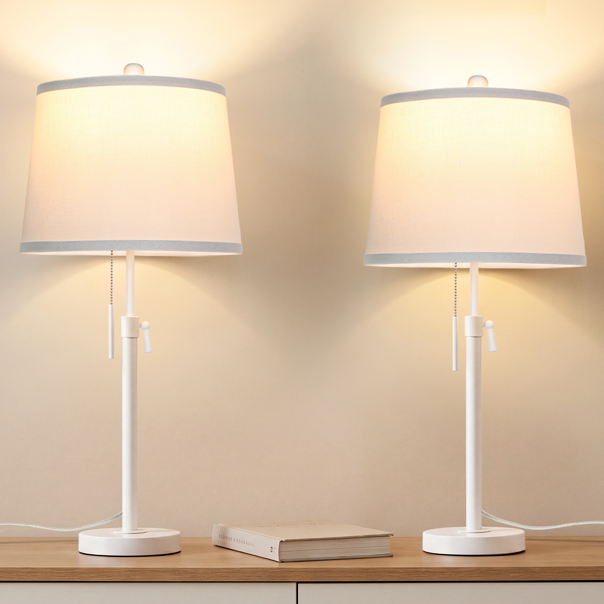Metal Base Liftable Table Lamp-30in-2Pack
