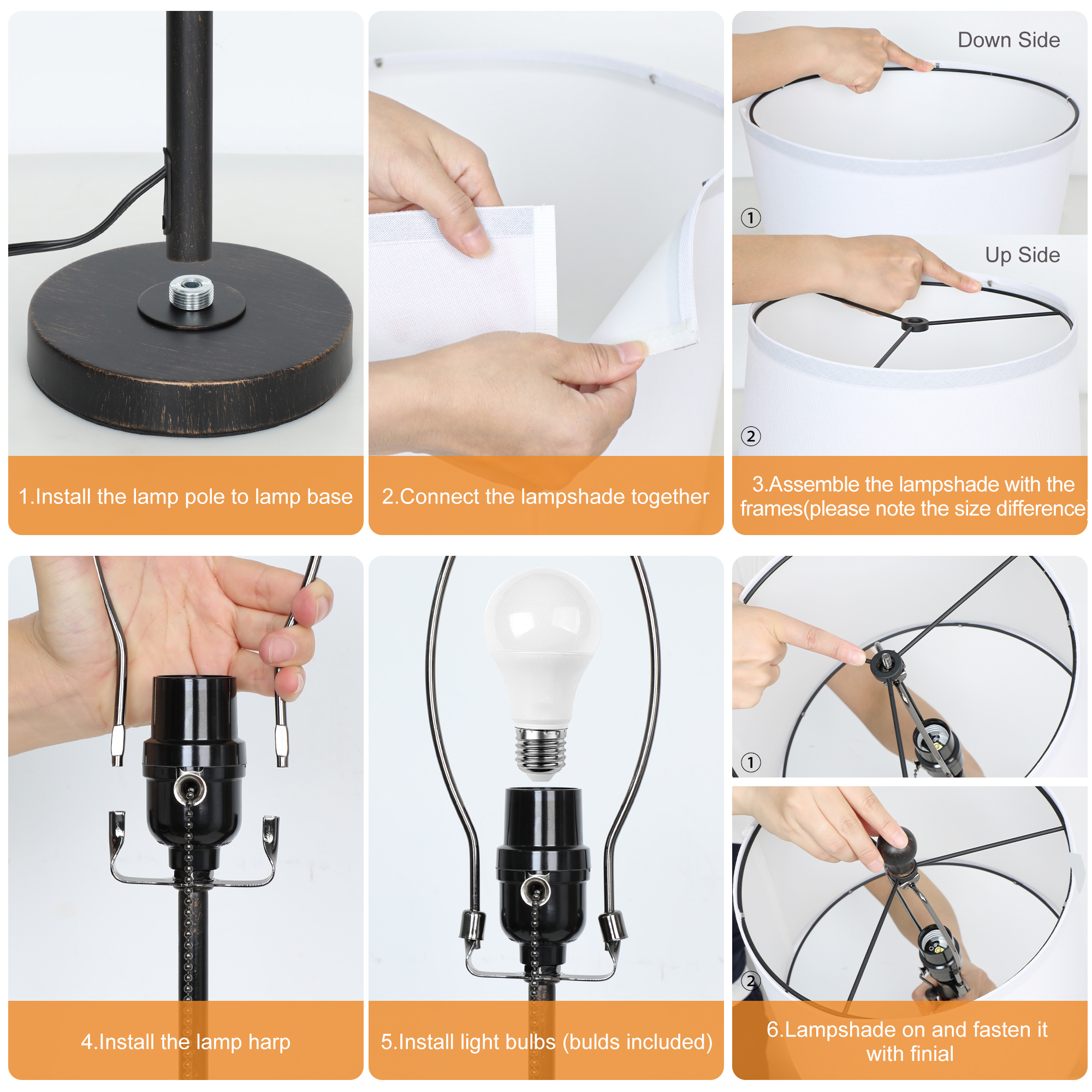 Metal Base Liftable Table Lamp-30in-2Pack
