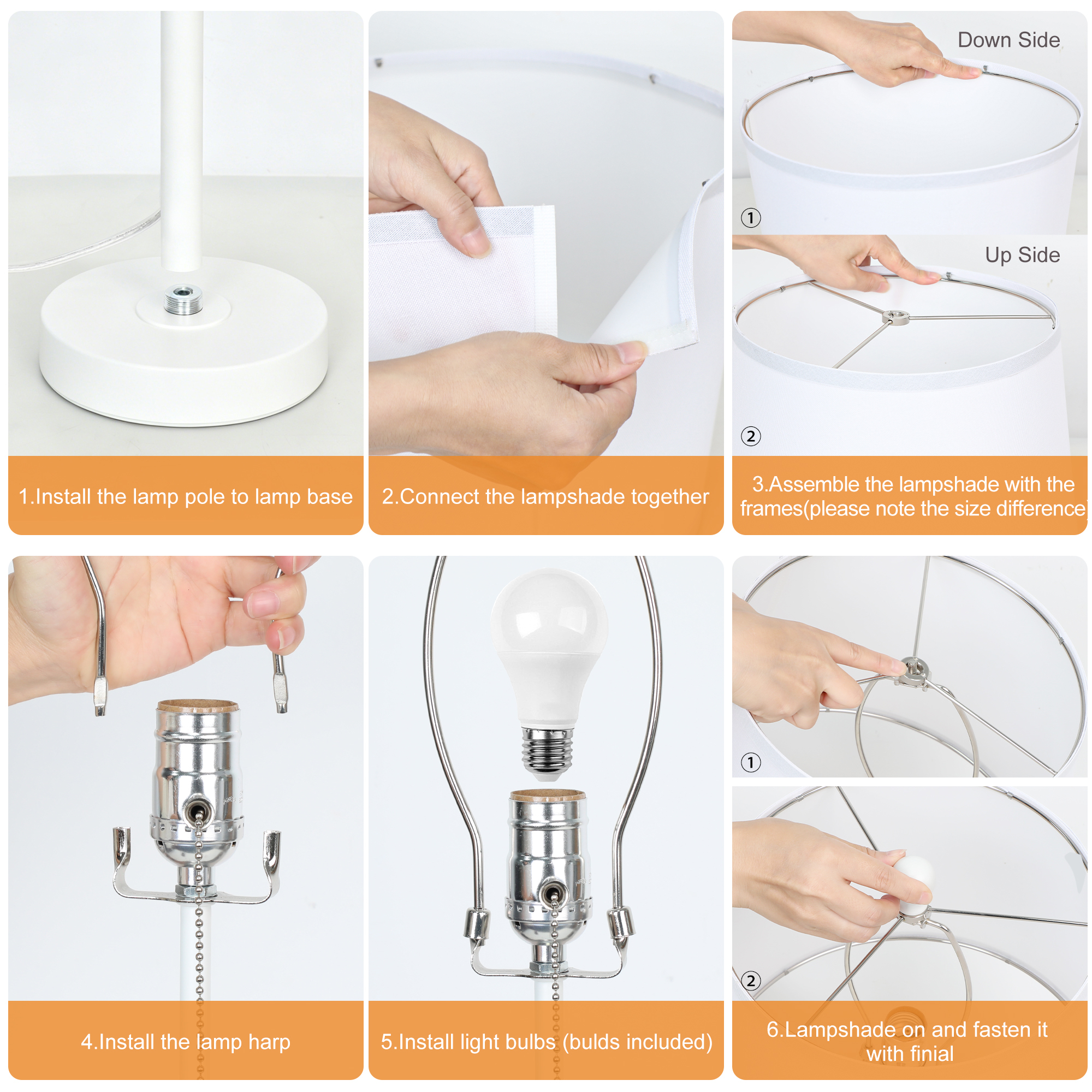 Metal Base Liftable Table Lamp-30in-2Pack