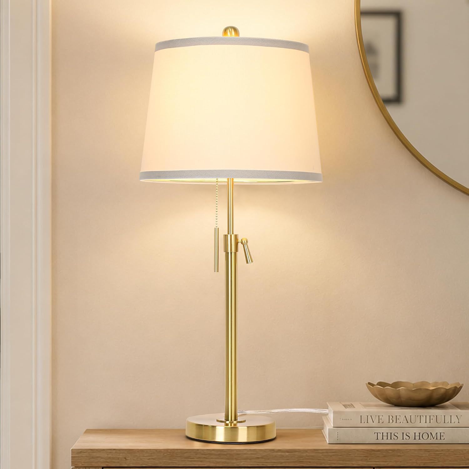 Metal Base Liftable Table Lamp-30in