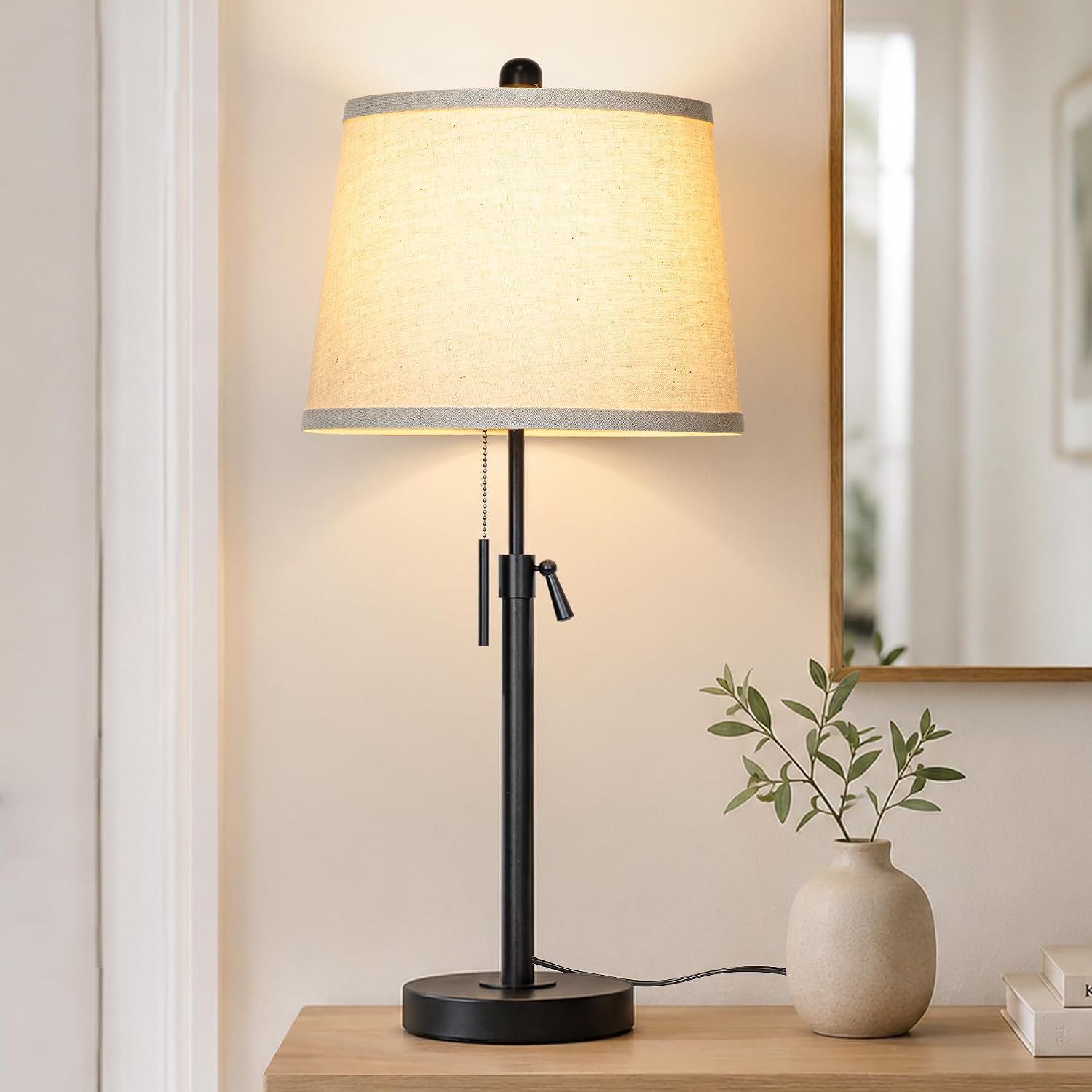 Metal Base Liftable Table Lamp-30in