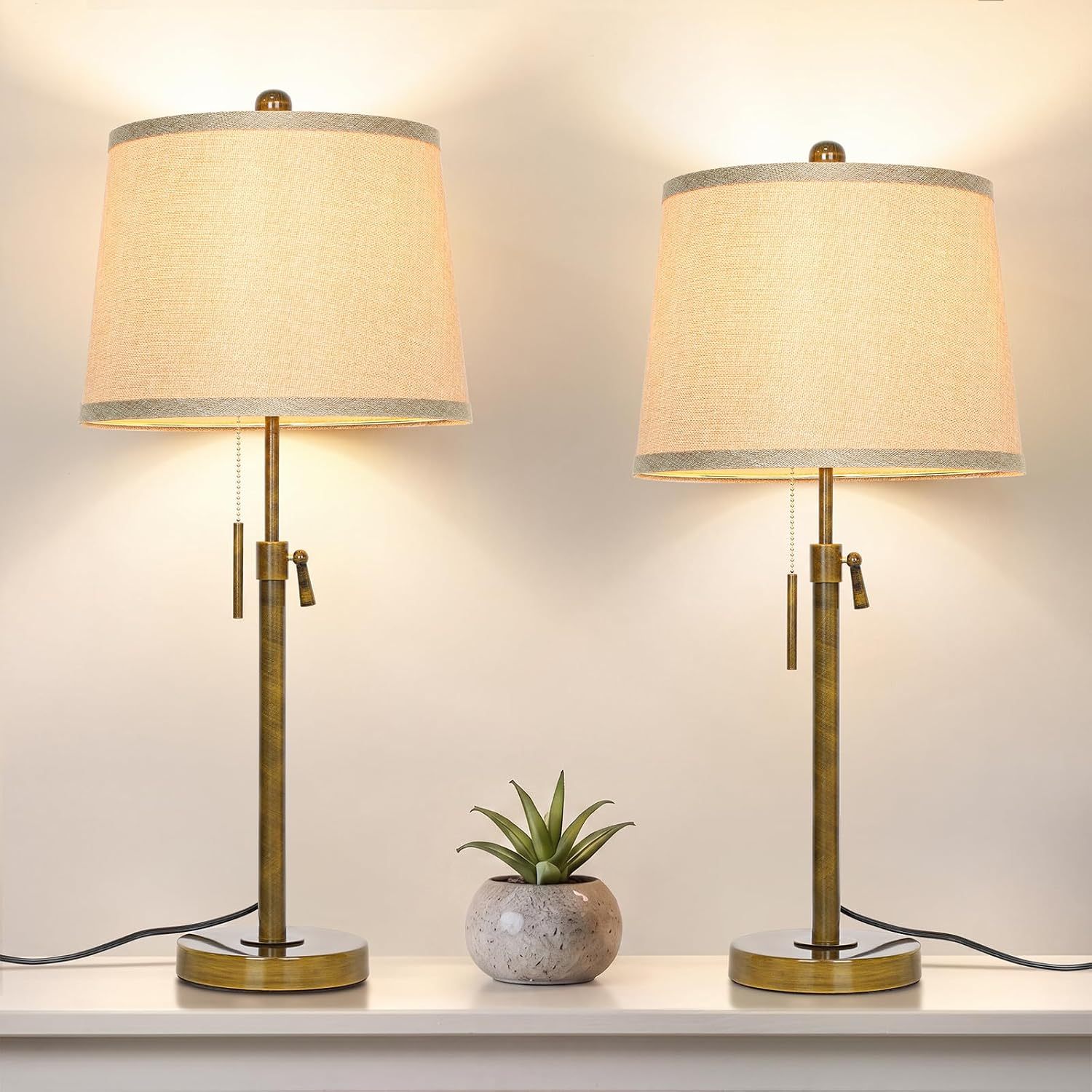 Metal Base Liftable Table Lamp-30in