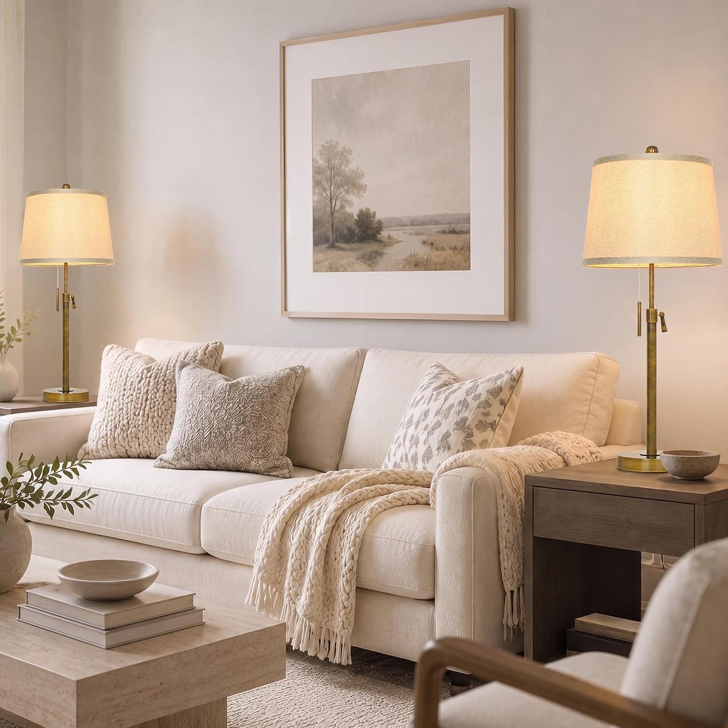 Metal Base Liftable Table Lamp-30in