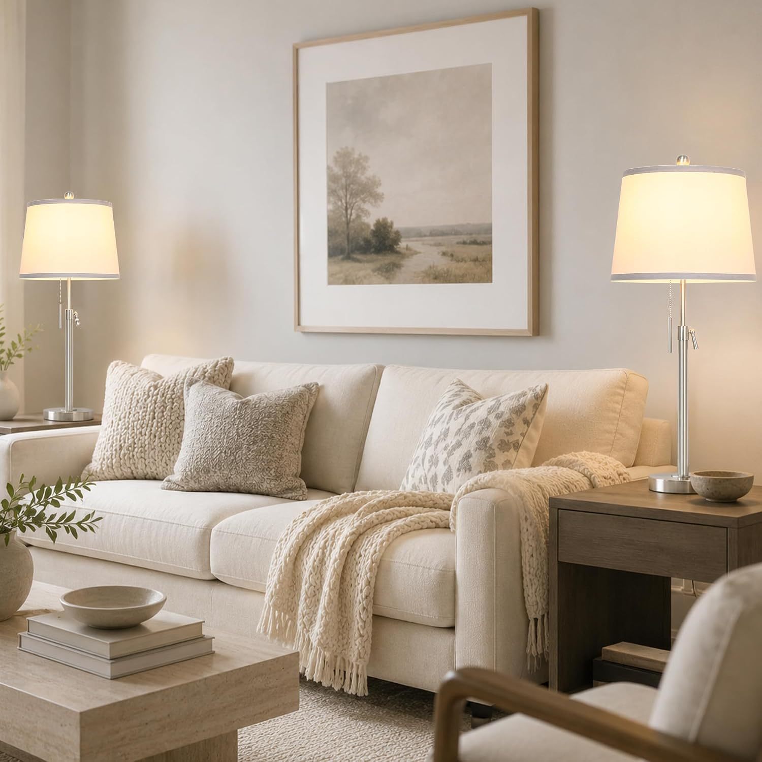 Metal Base Liftable Table Lamp-30in