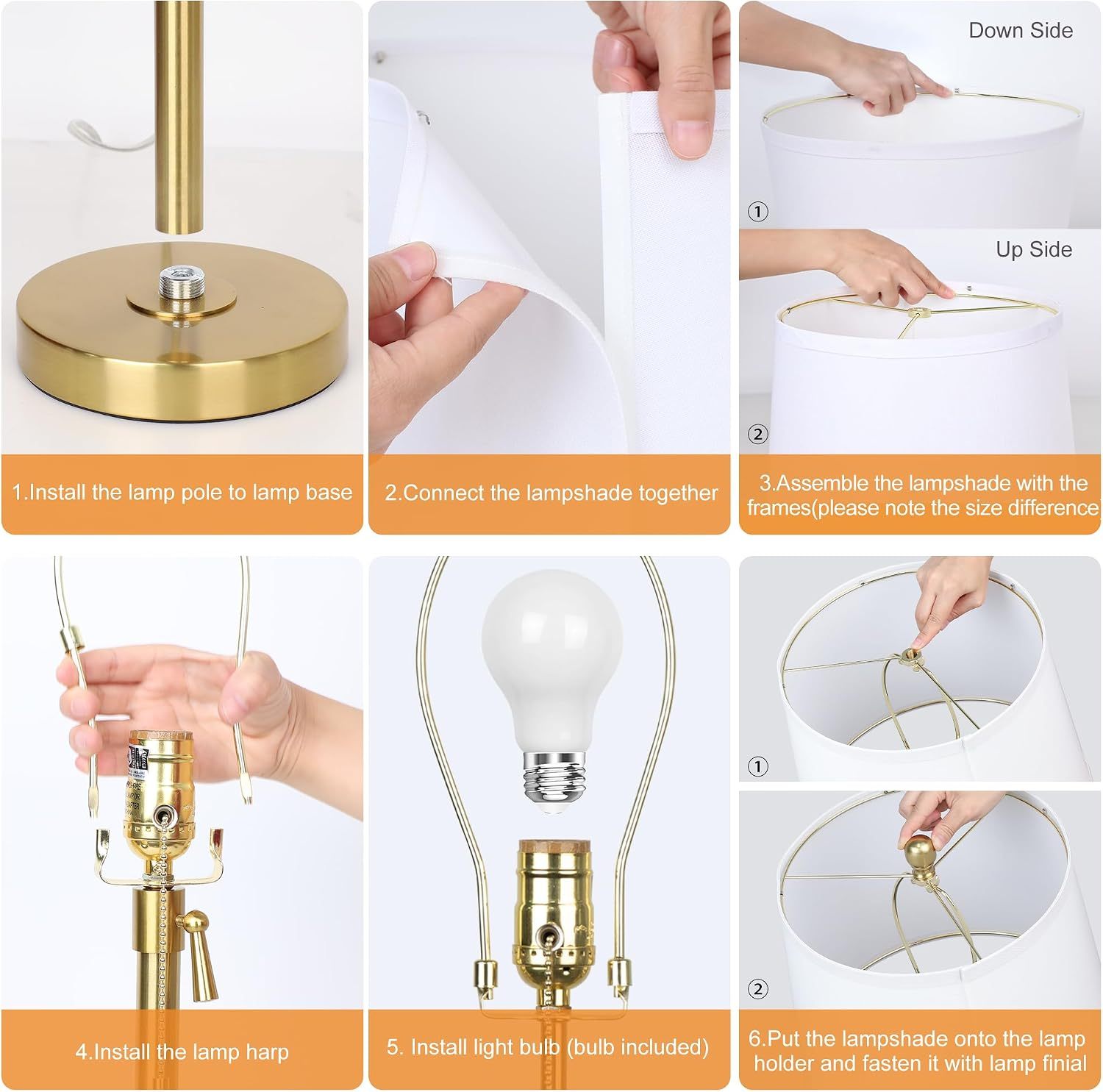 Metal Base Liftable Table Lamp-30in