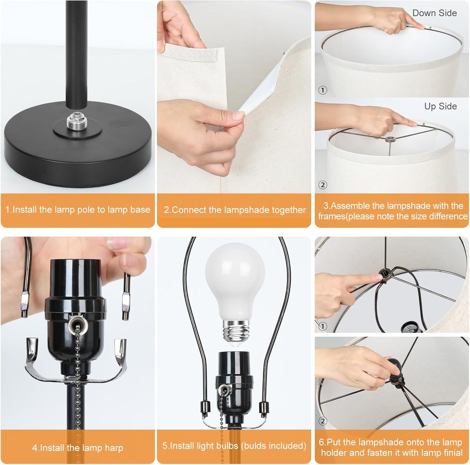 Metal Base Liftable Table Lamp-30in