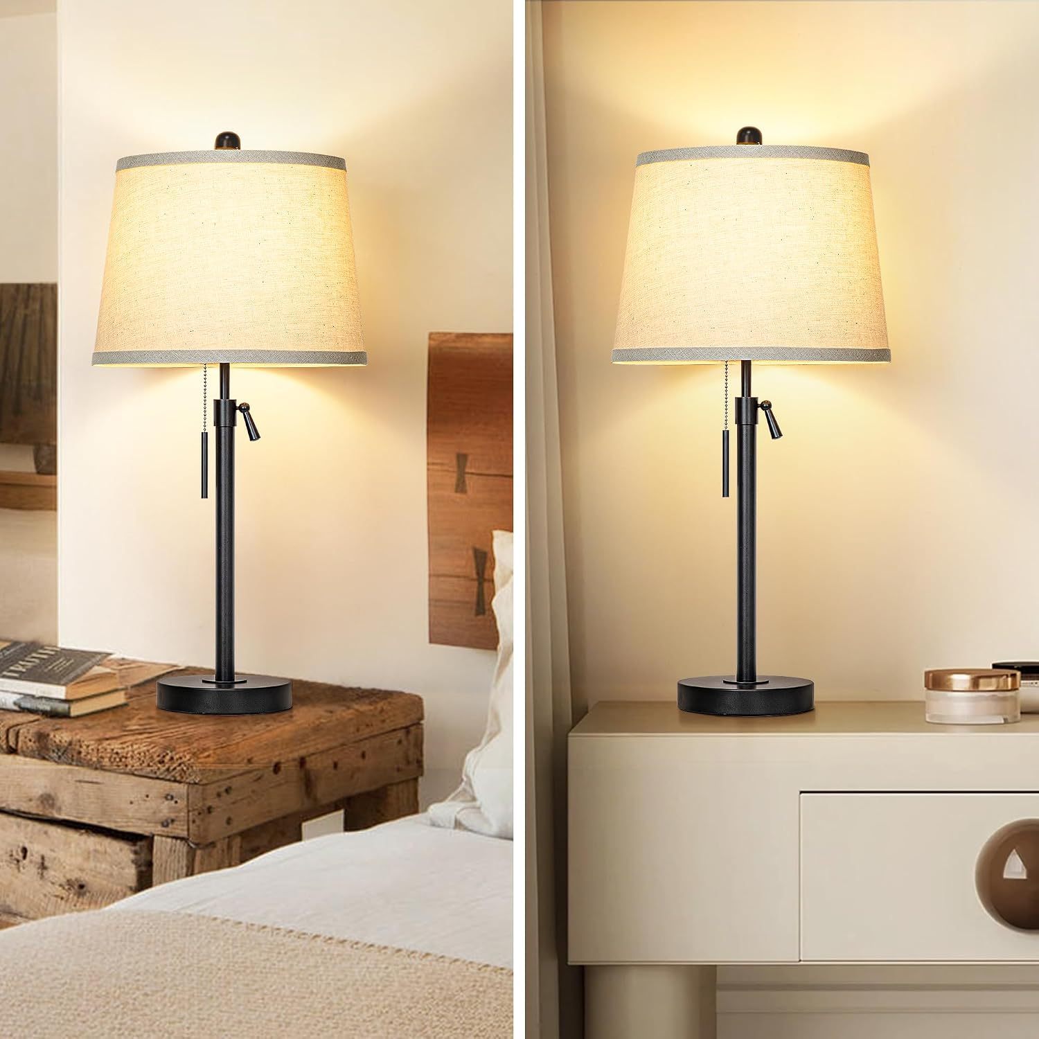 Metal Base Liftable Table Lamp-30in