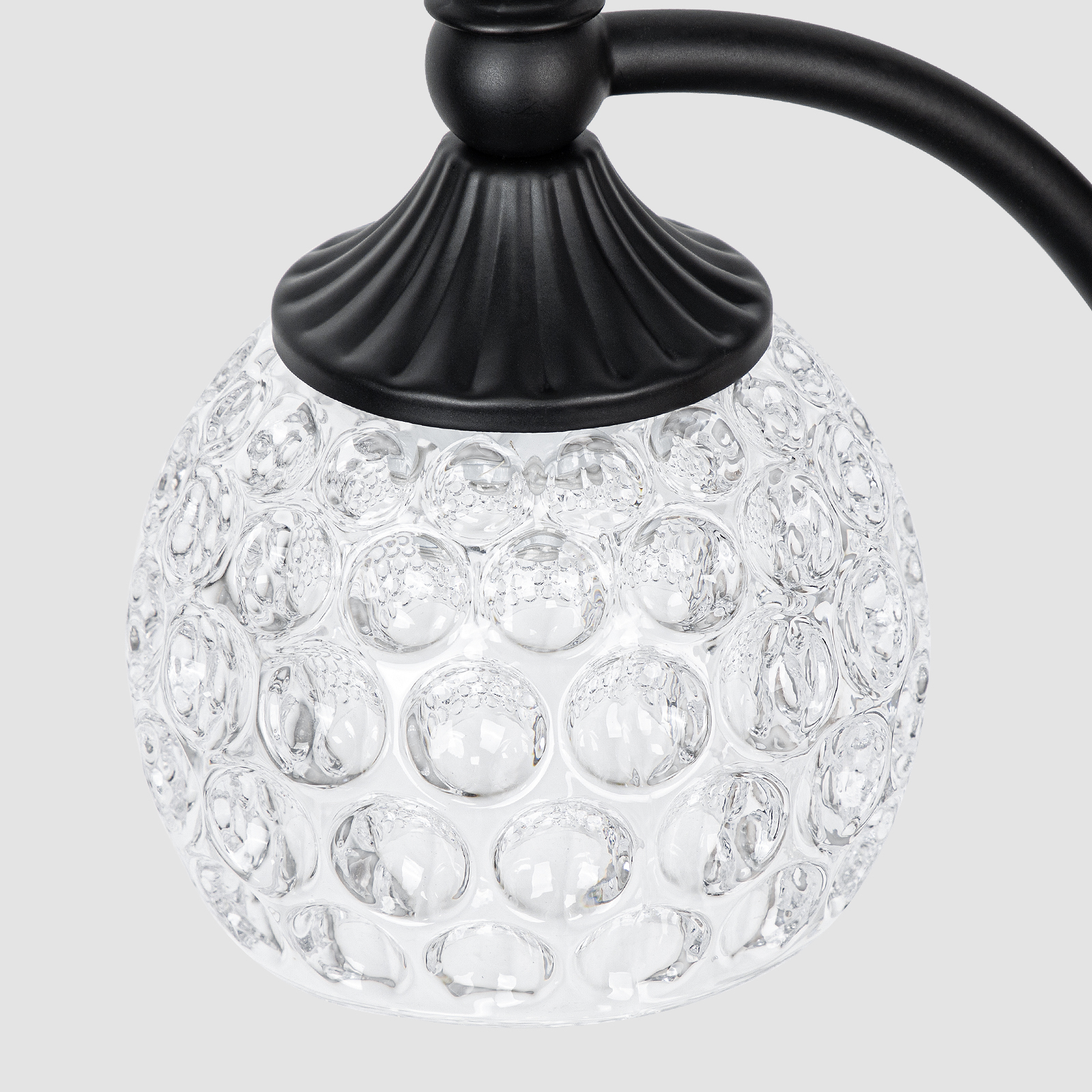 Metal & glass shade floor lamp 3 heads