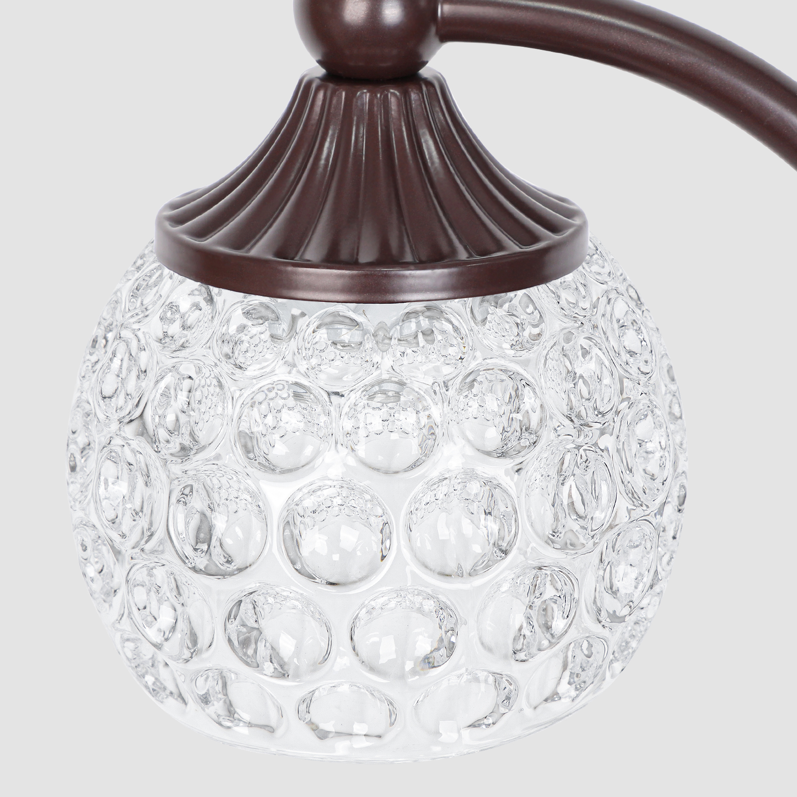 Metal & glass shade floor lamp 3 heads