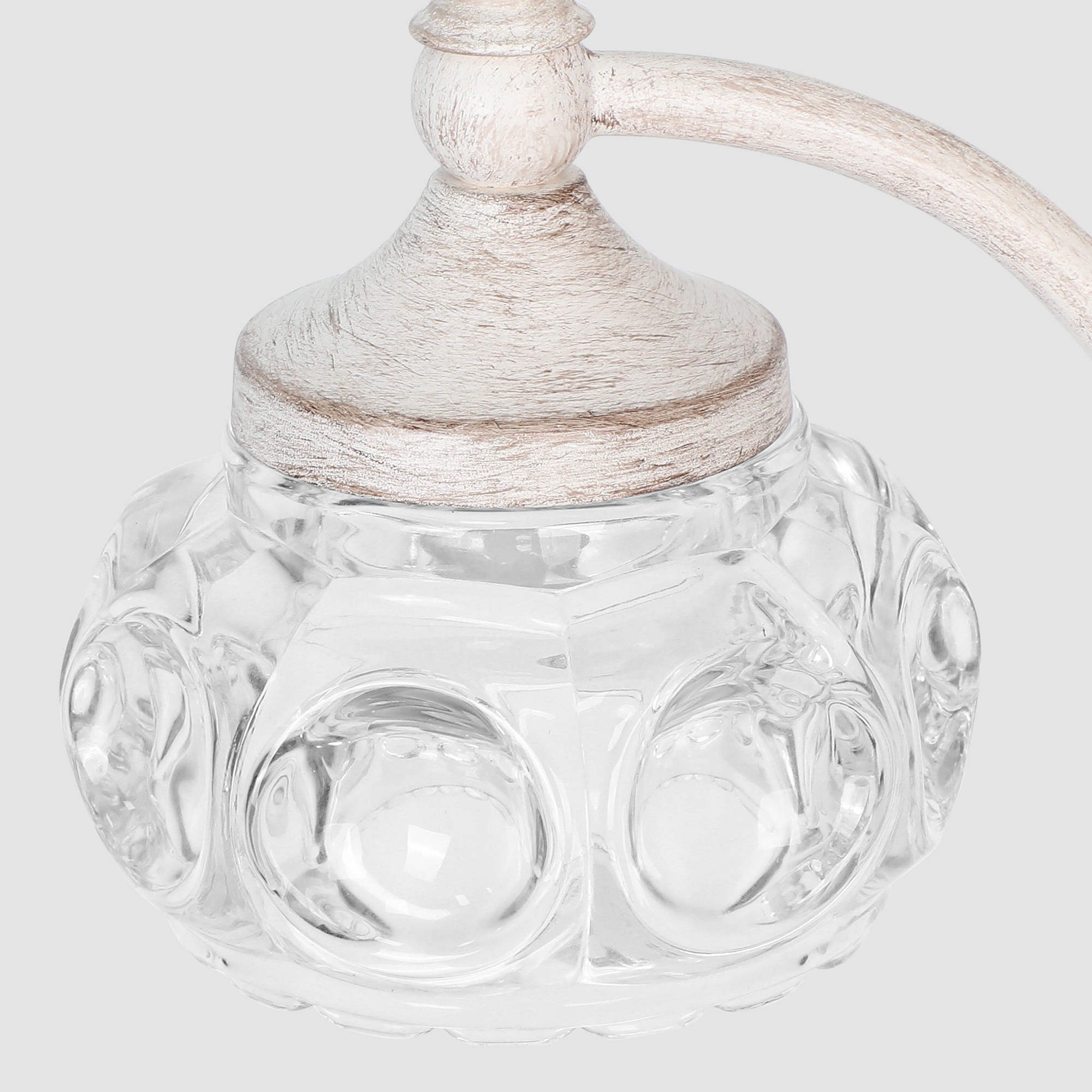 Metal & glass shade floor lamp 3 heads