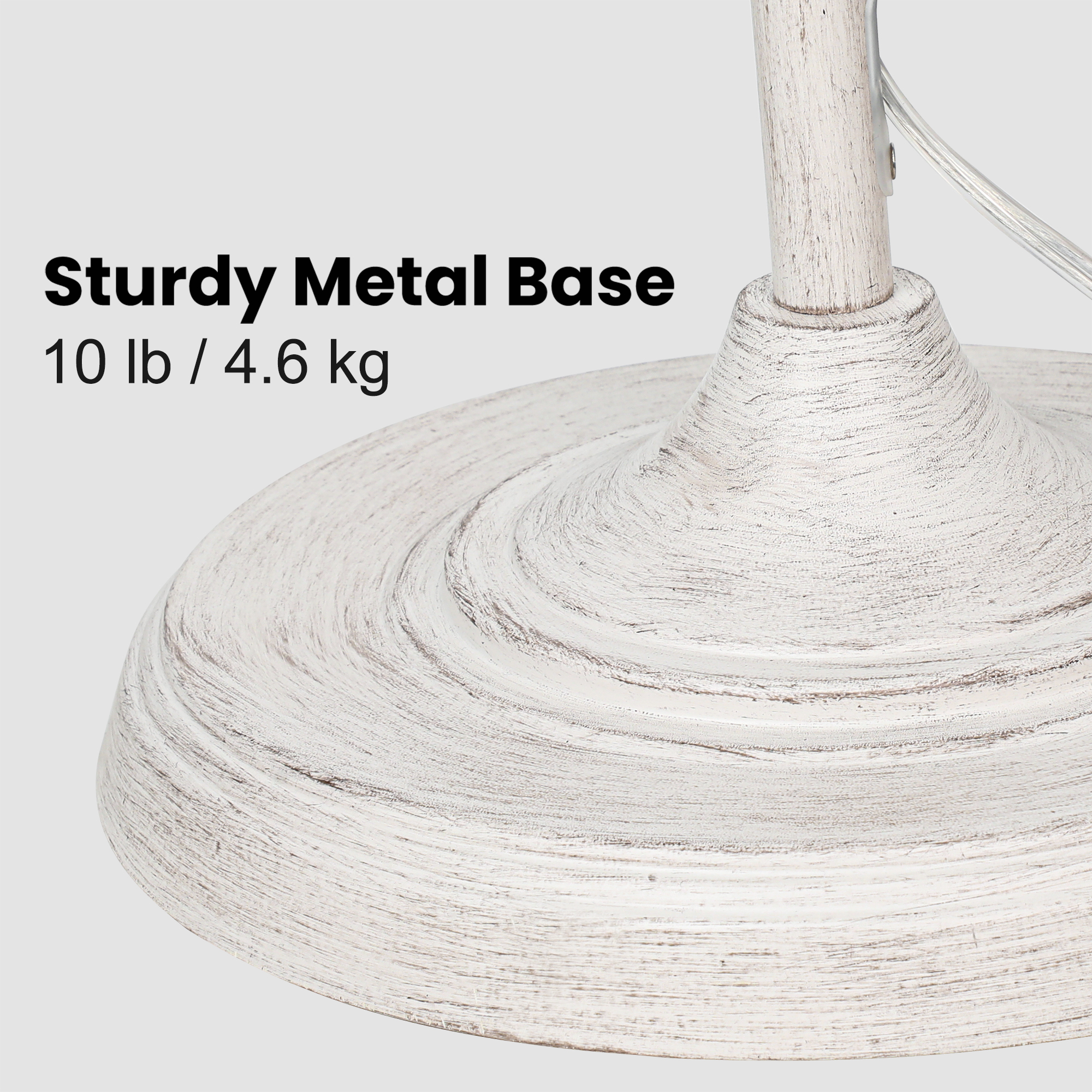 Metal & glass shade floor lamp 3 heads