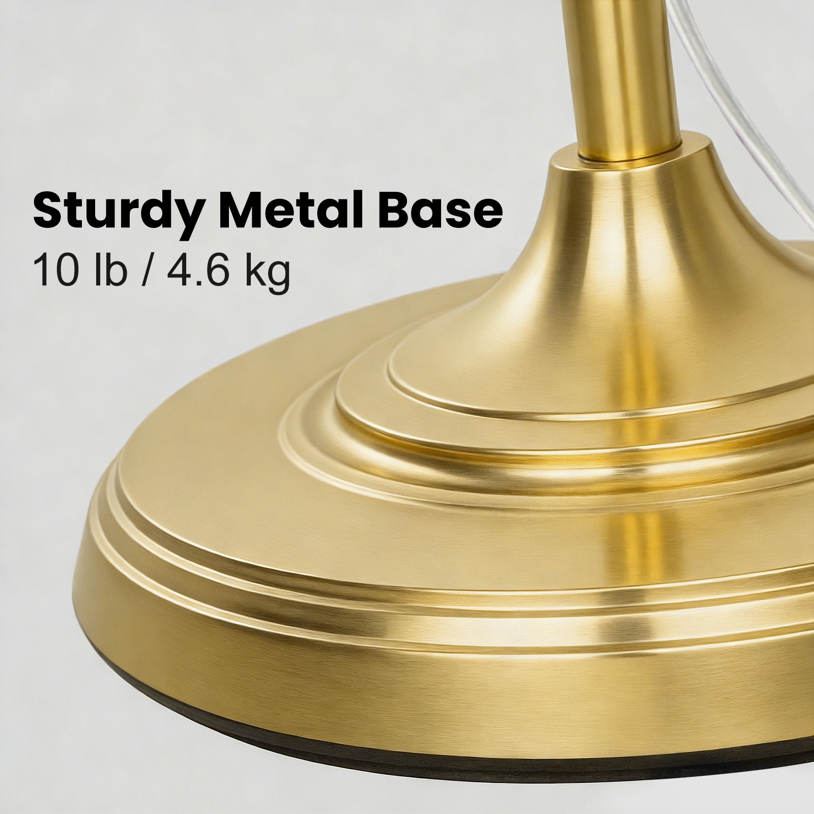 Metal & glass shade floor lamp 3 heads