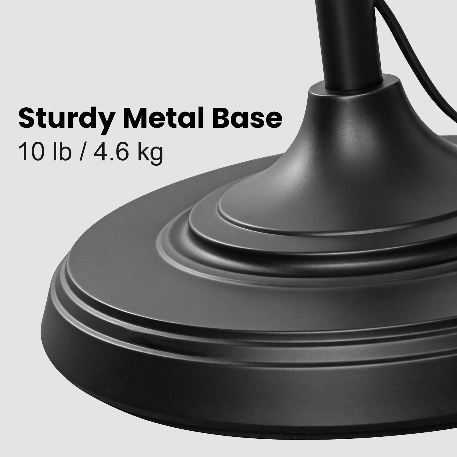 Metal & glass shade floor lamp 3 heads