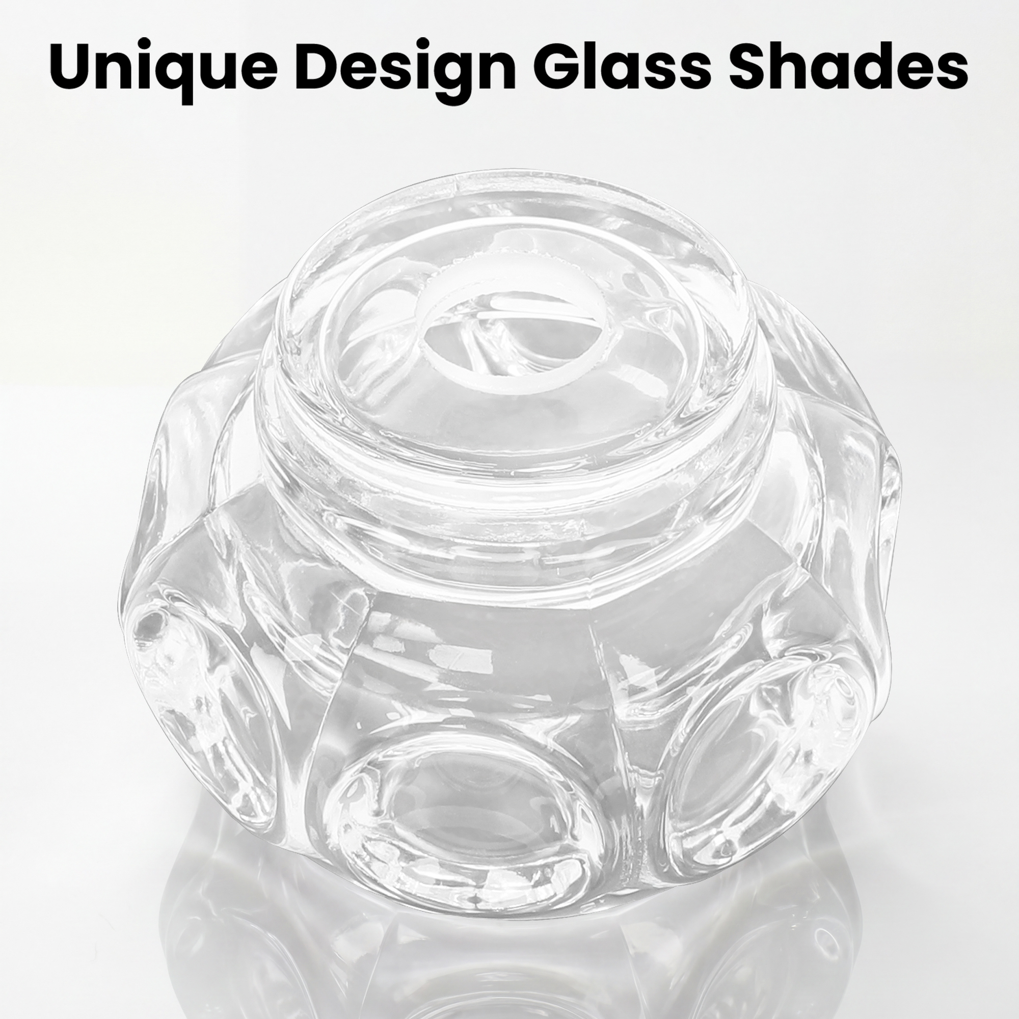 Metal & glass shade floor lamp 3 heads