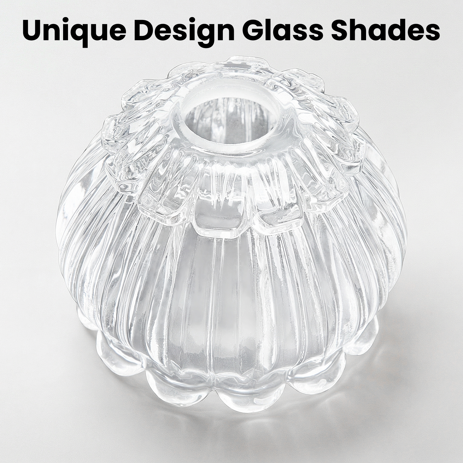 Metal & glass shade floor lamp 3 heads