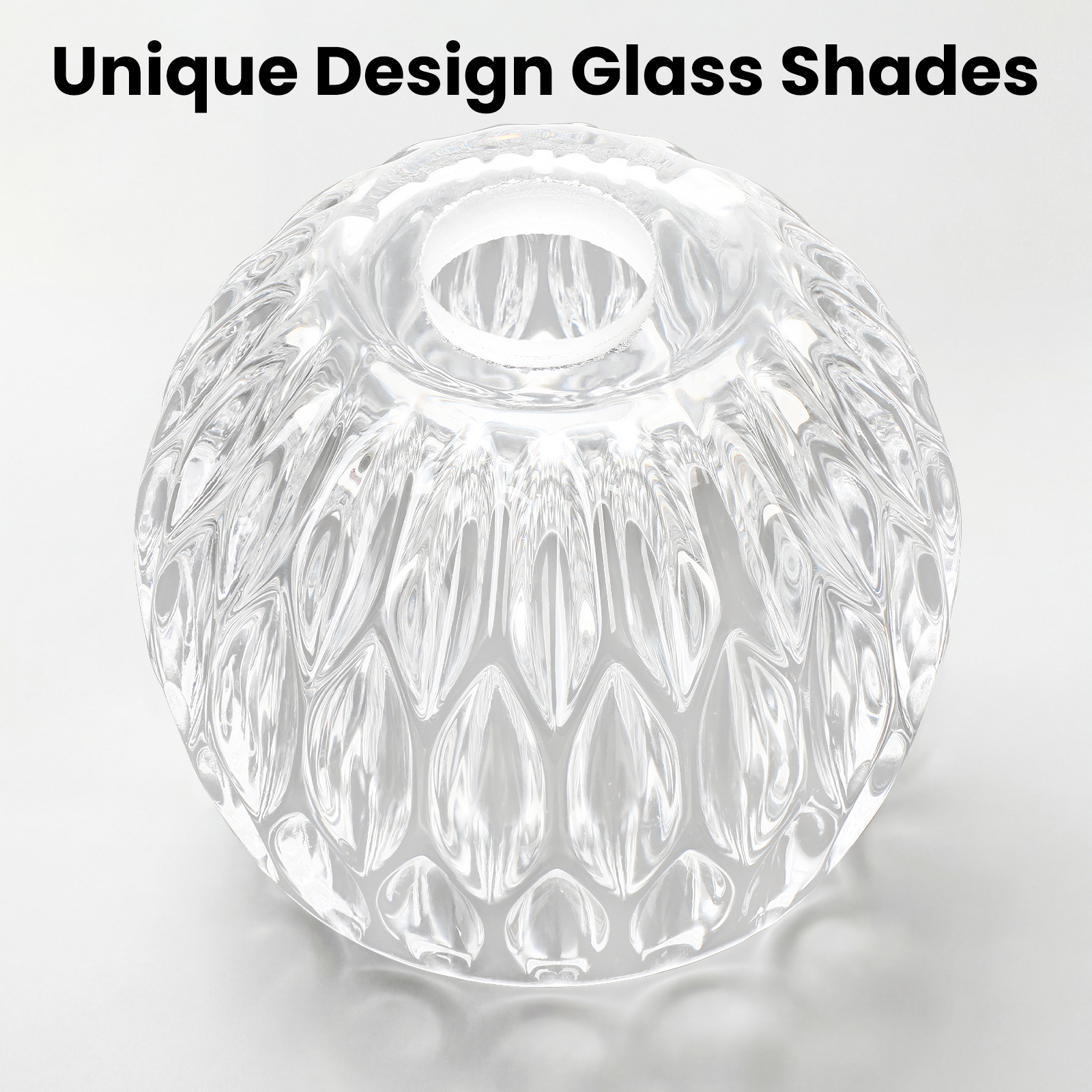 Metal & glass shade floor lamp 3 heads