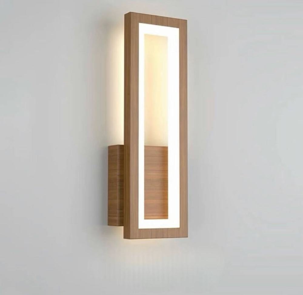 Creative wood grain wall lamp