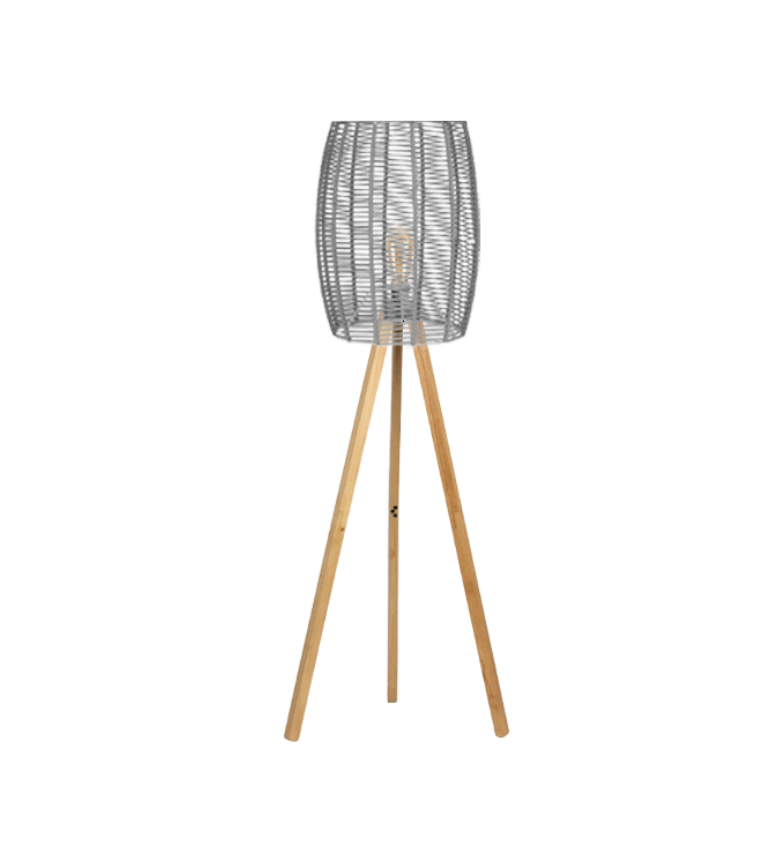 Wooden floor lamp