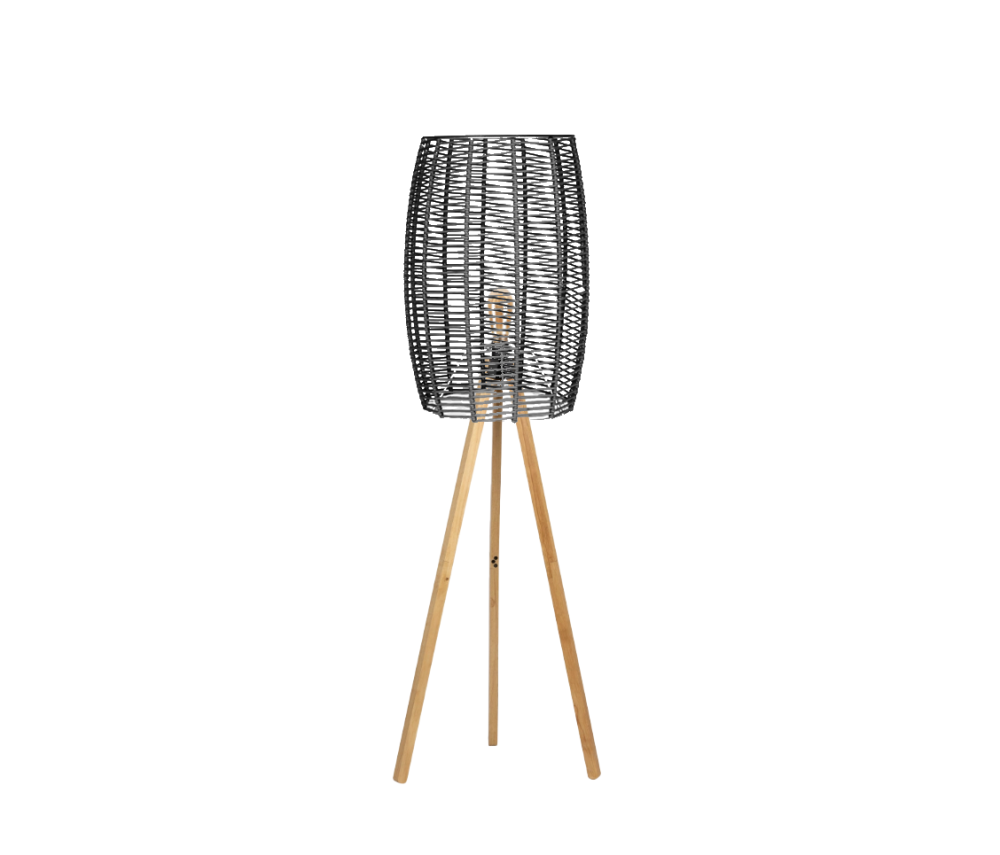 Wooden floor lamp