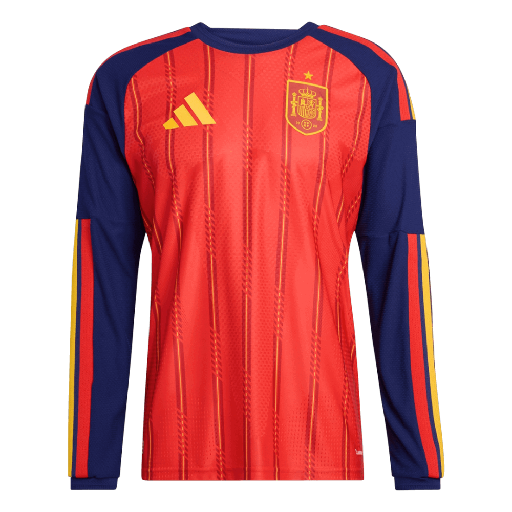 Spain Home Long Sleeve Player Version Jersey World Cup 2026