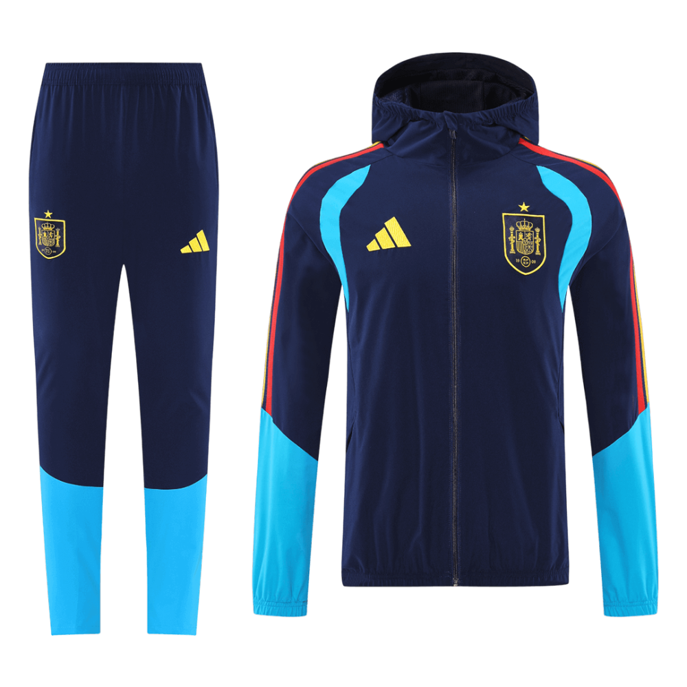 Spain Hoodie Tracksuit 2026 Blue&Black