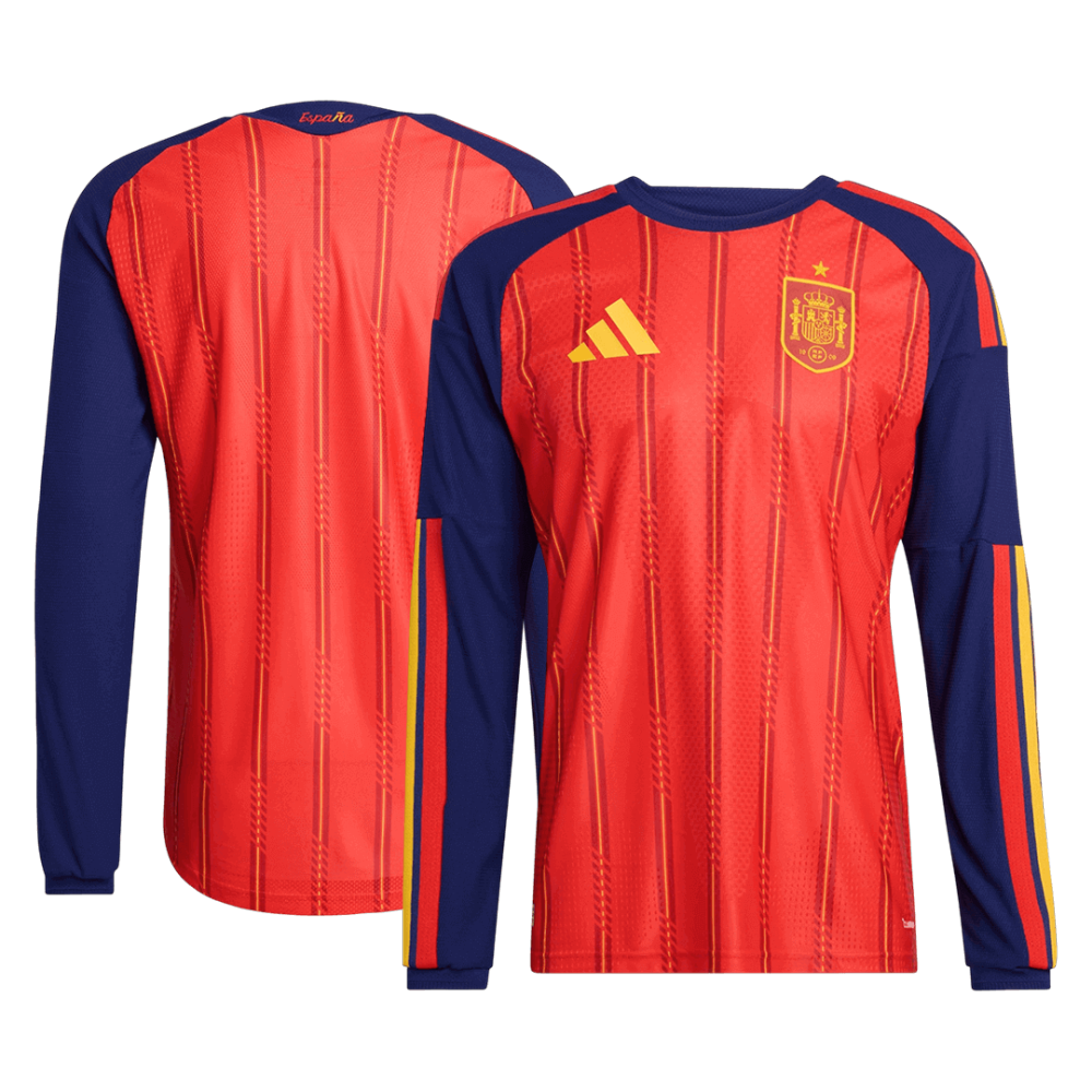 Spain Home Long Sleeve Player Version Jersey World Cup 2026