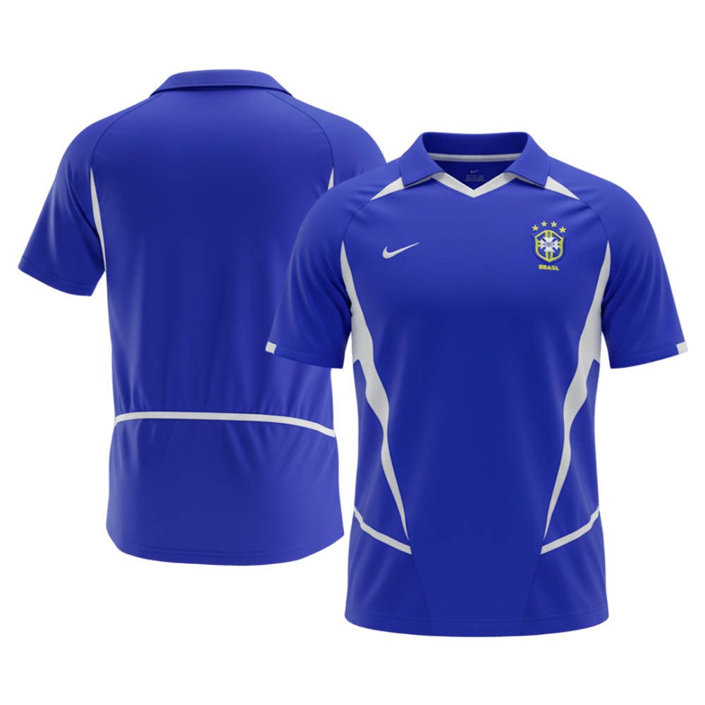 Retro Soccer Jersey Brazil Away 2002