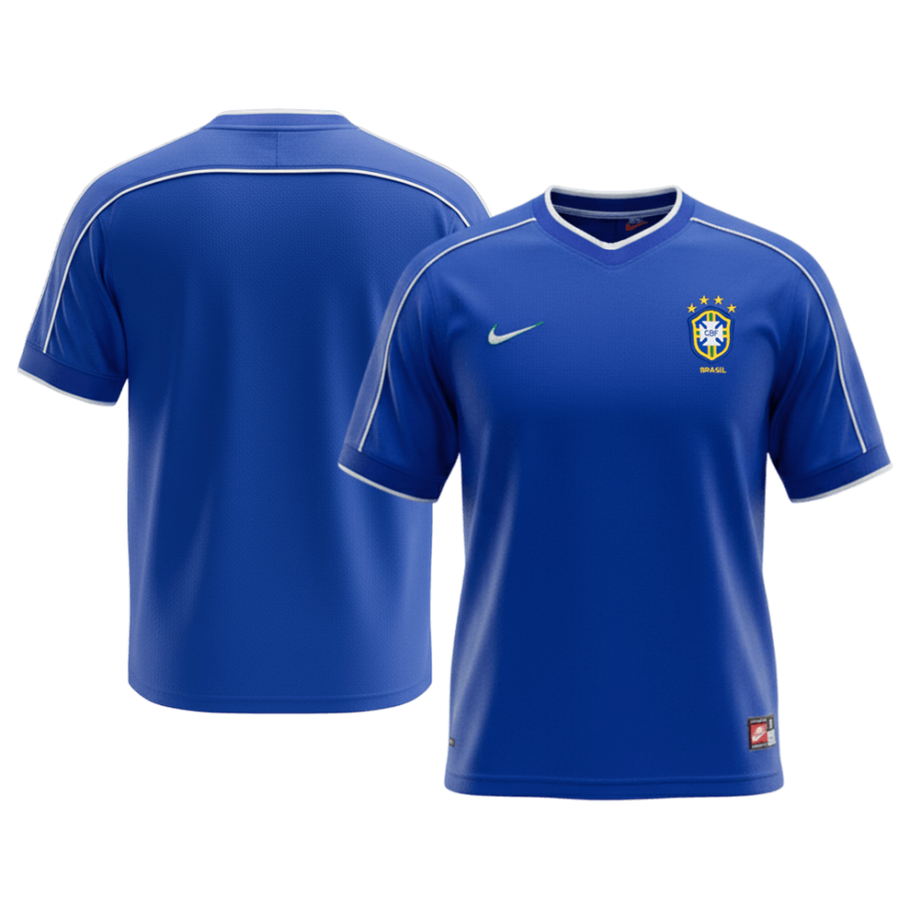 Retro Soccer Jersey Brazil Away 1998