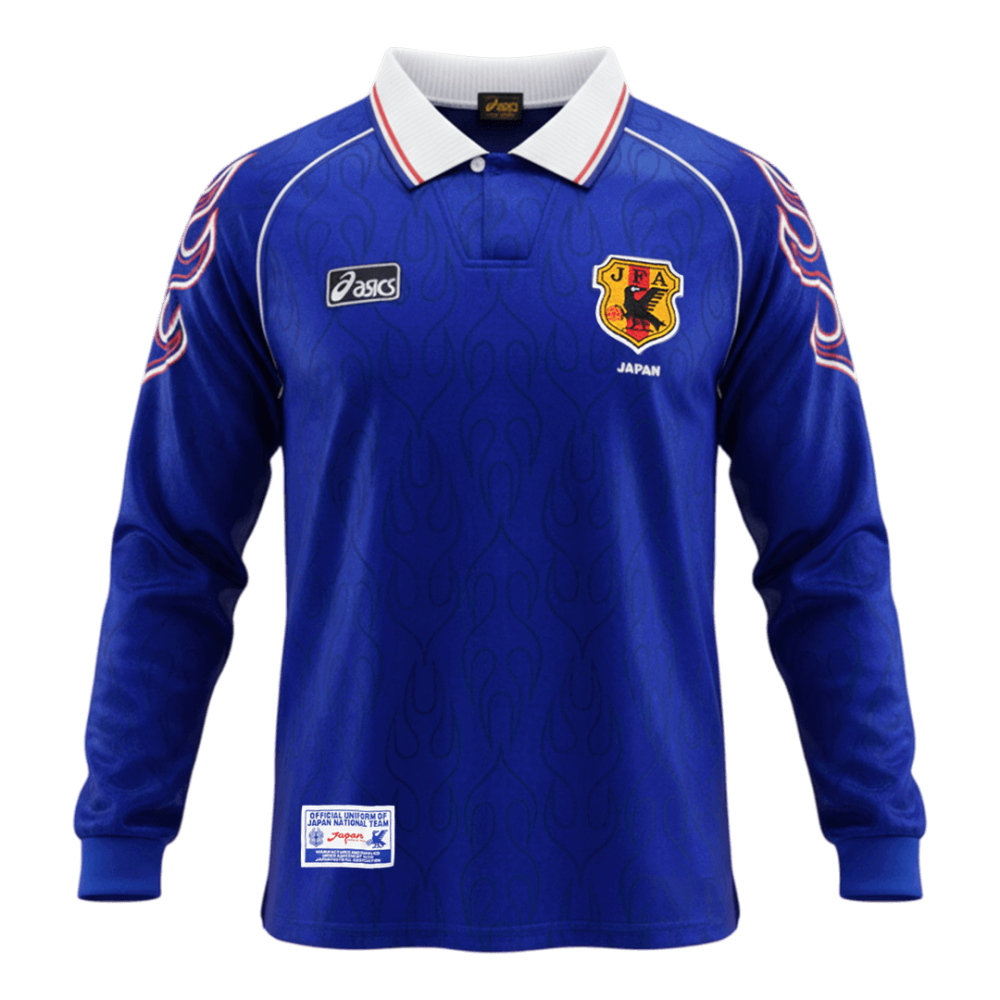 Retro Soccer Jersey Japan Home Long Sleeve 1998