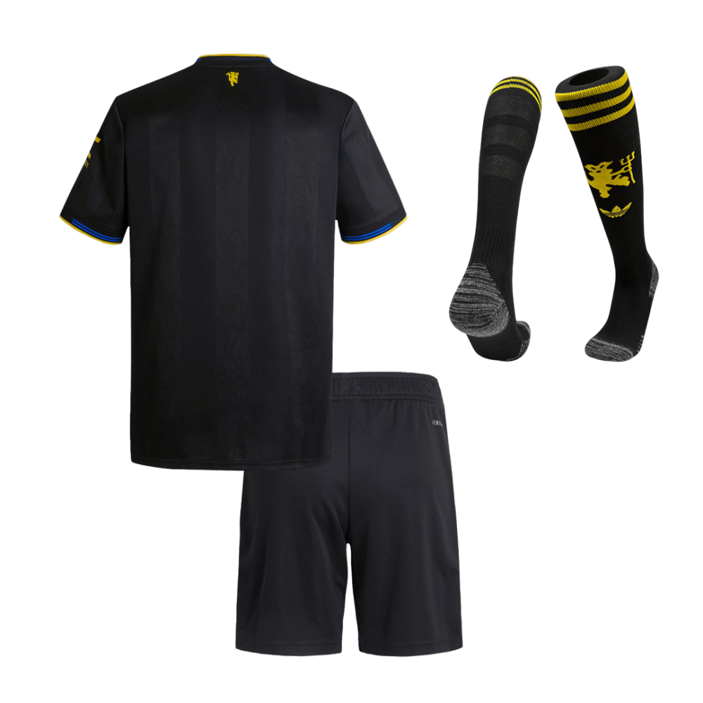 Manchester United Third Away Kids Soccer Jerseys Full Kit 2025/26